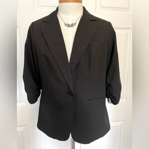 Torrid black blazer with rouge sleeves size 2